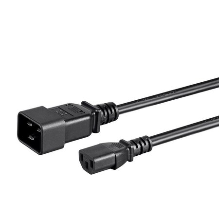 MONOPRICE Power Cord - IEC 60320 C20 to IEC 60320 C13_ 14AWG_ 15A_ 3-Prong_ Blac 40059